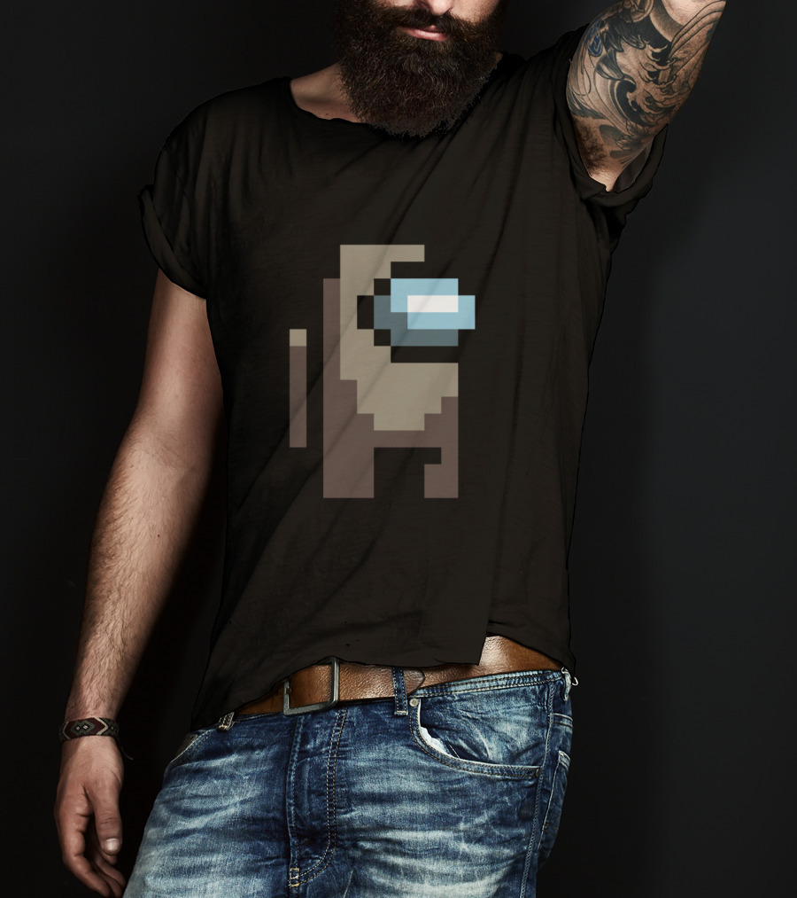 Among Us Game Character Tan Crewmate Pixel T-Shirt