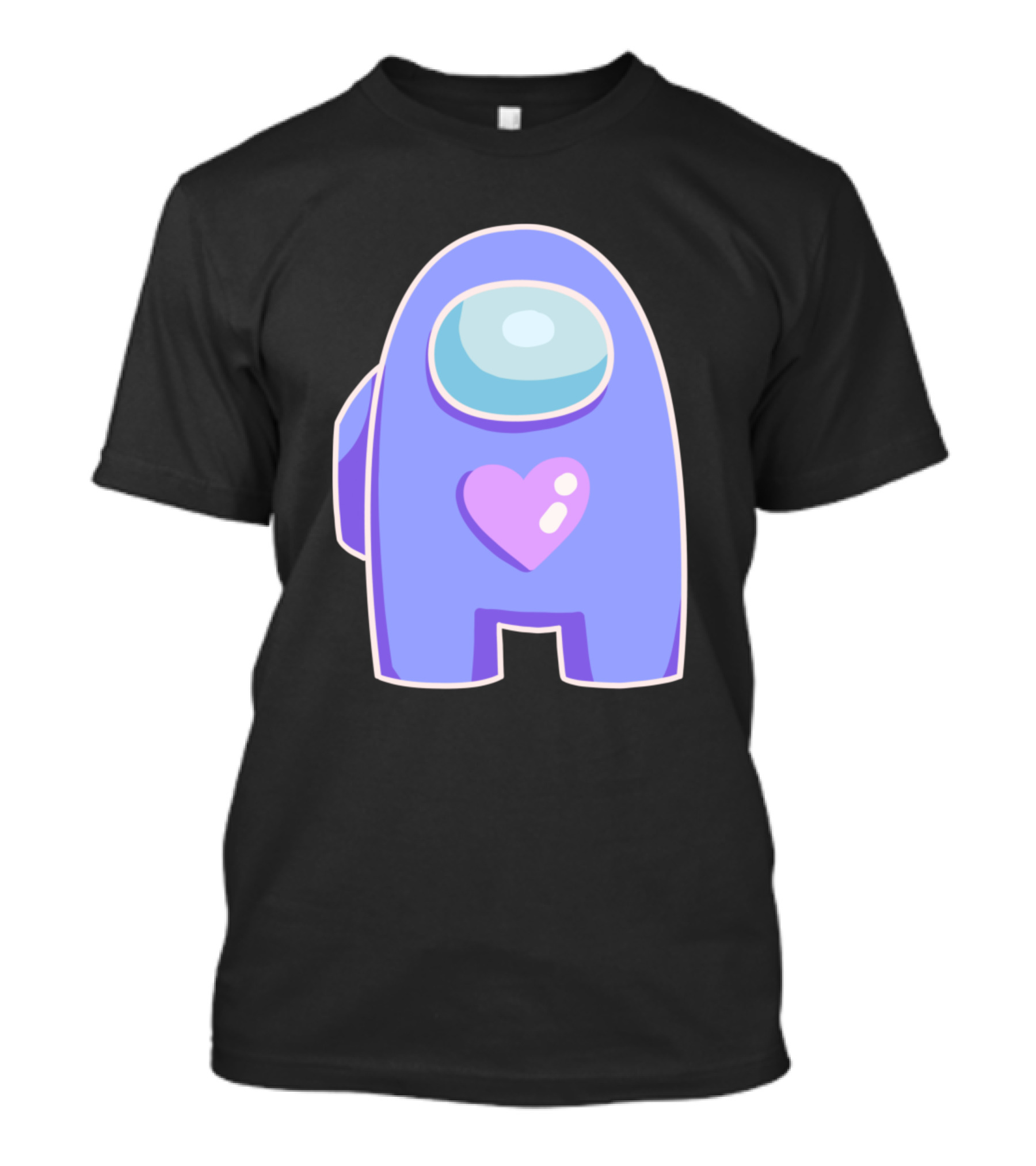 Blue Violet Among Us Crewmate Heart T-Shirt