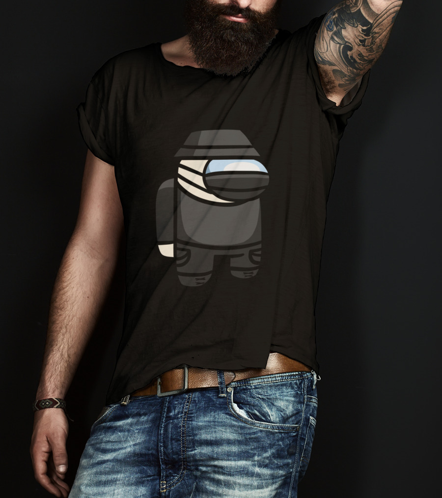 Bts Jungkook Among Us Skin Black Bucket Hat Masked Crewmate T-Shirt