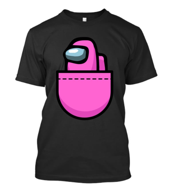 Among Us Pink Crewmate Pocket T-Shirt