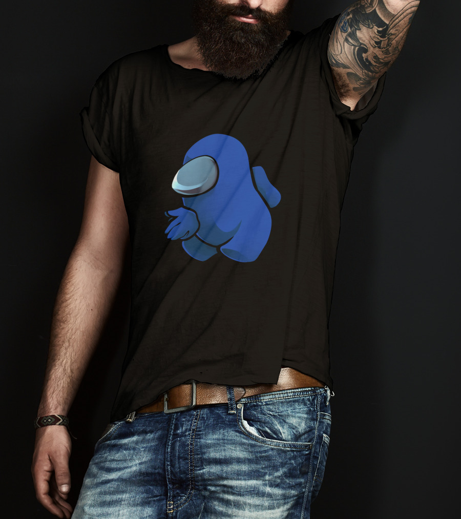 Sus Dark Blue Among Us Crewmate T-Shirt