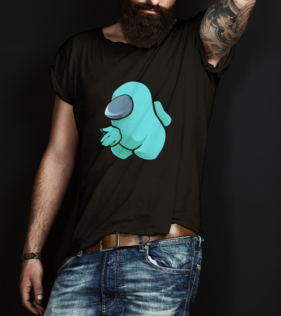 Sus Light Blue Crewmate Character T-Shirt