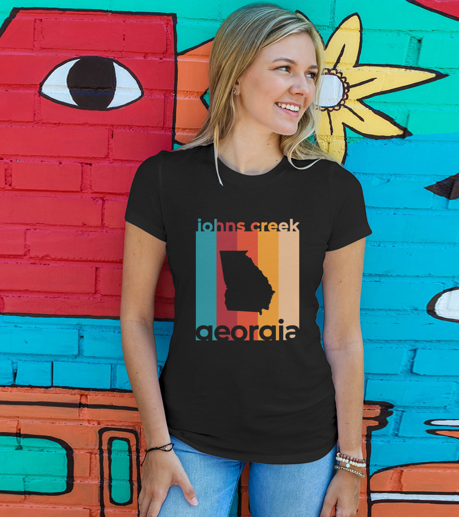 Johns Creek Georgia Retro State T-Shirt