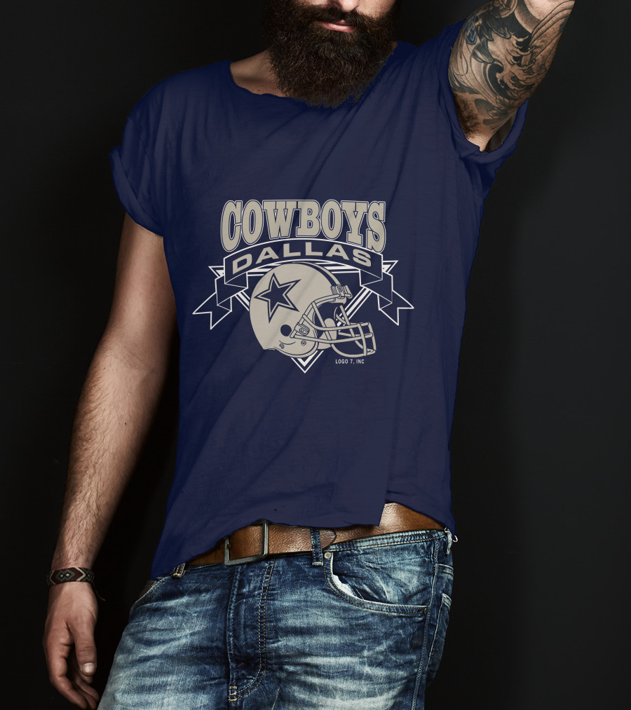 Dallas Cowboys Logo 7 Inc Helmet Star T-Shirt