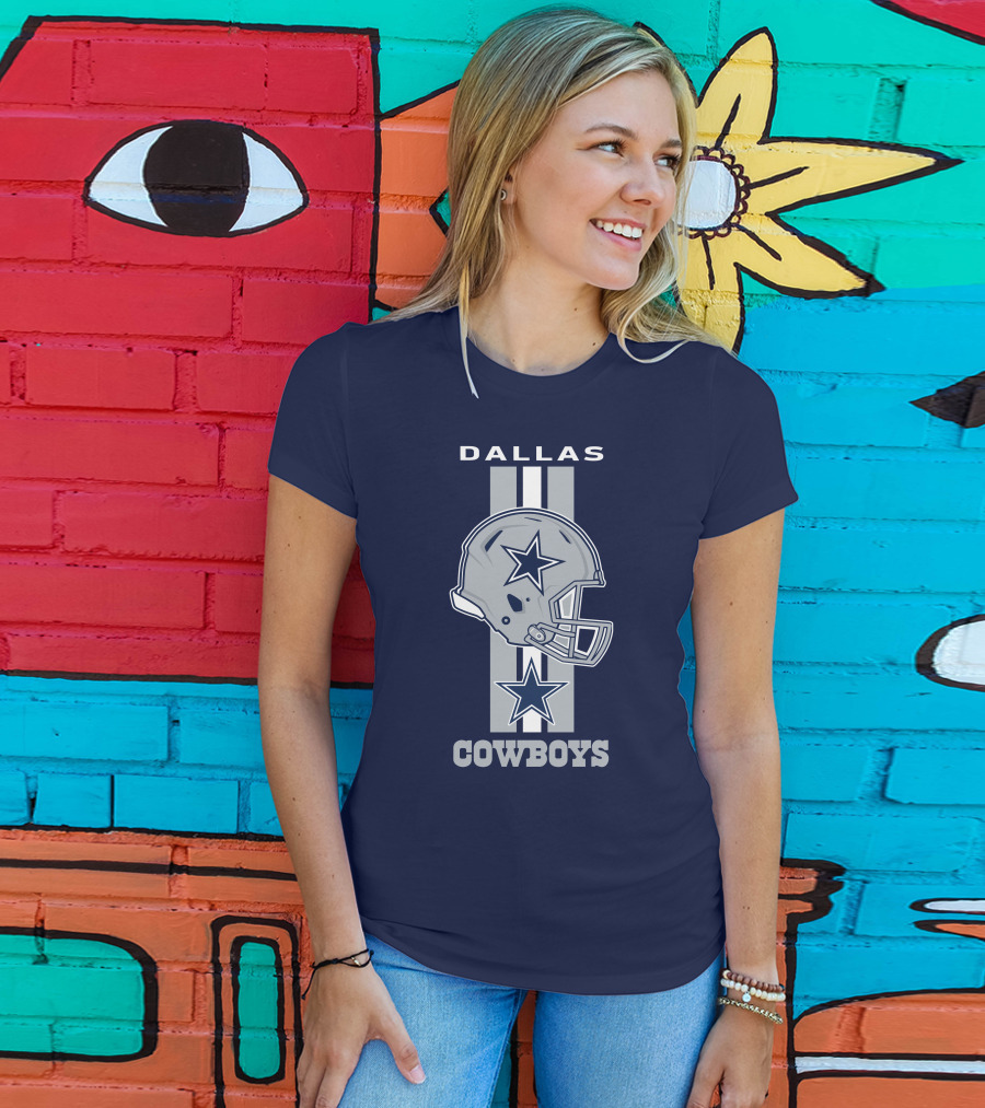 Dallas Cowboys Helmet Star Emblem T-Shirt