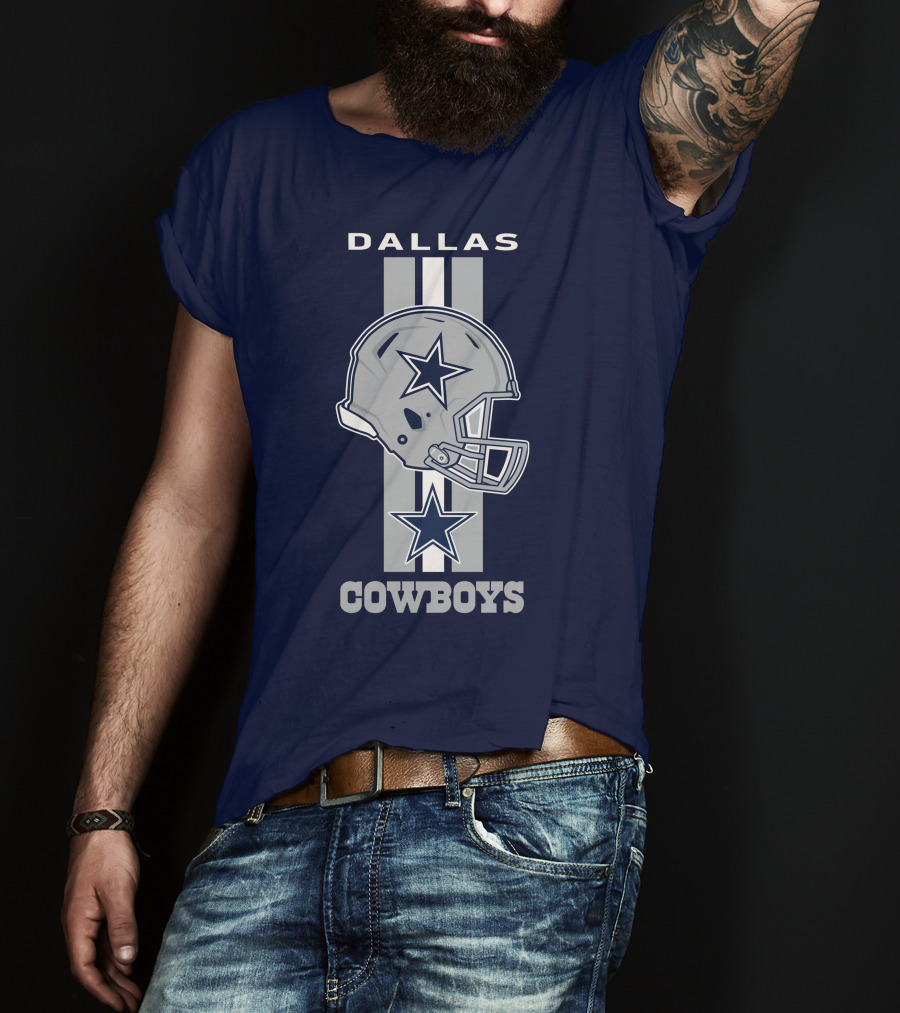 Dallas Cowboys Helmet Star Emblem T-Shirt