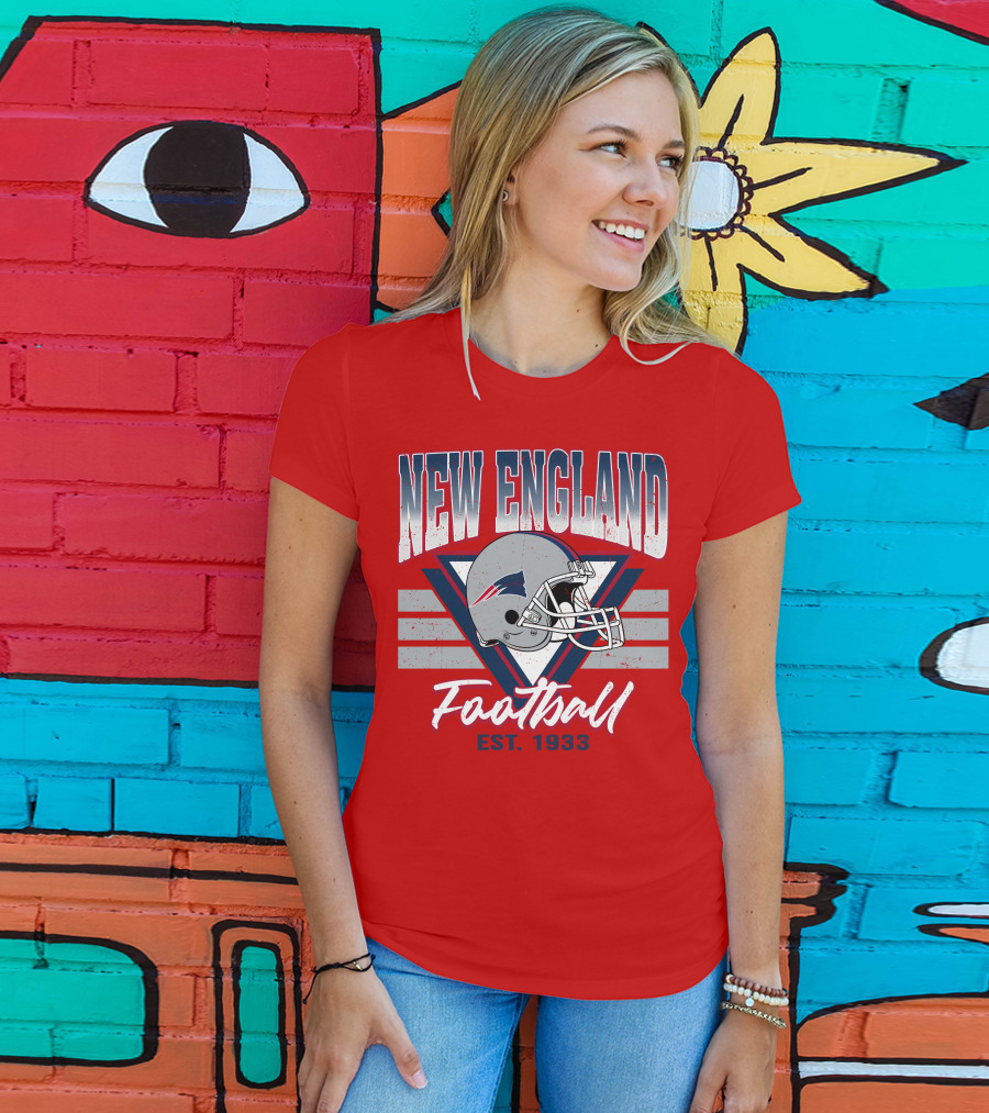New England Patriots Football Helmet Est. 1933 T-Shirt