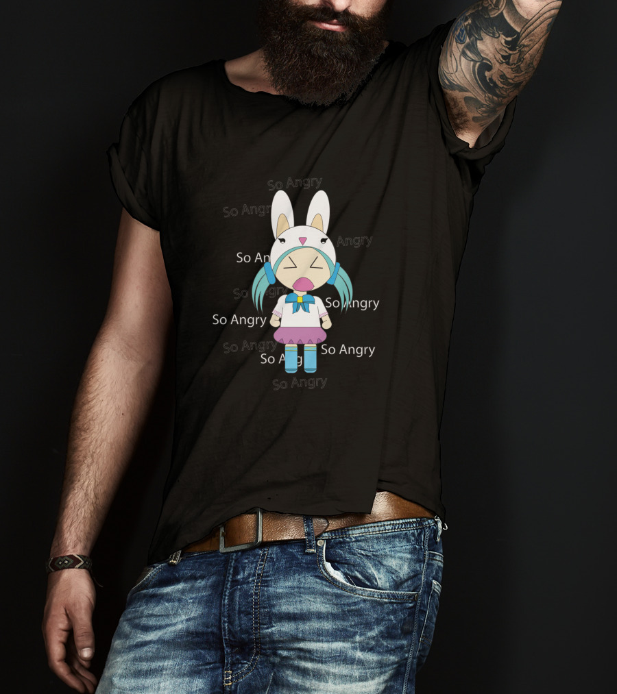 So Angry Little Girl With Bunny Ears 33796 T-Shirt