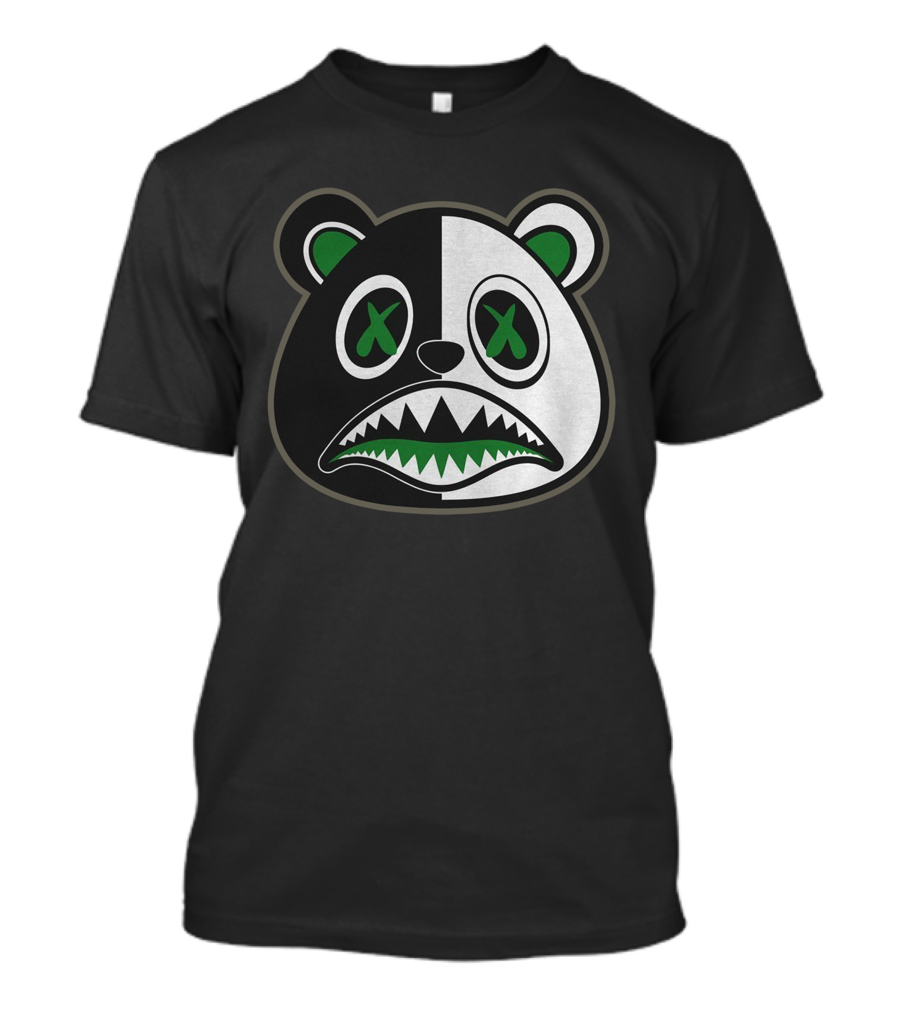 Lucky Green 13s Panda Split Face T-Shirt