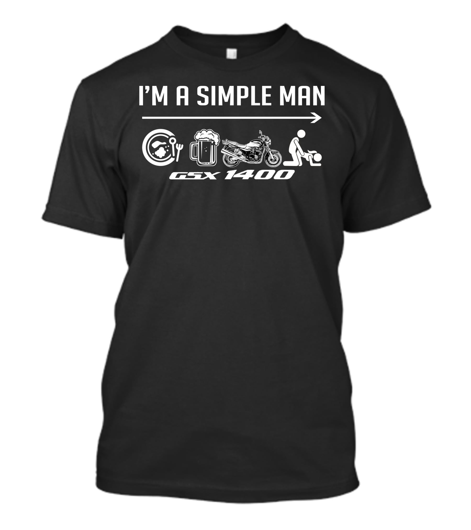 I'm A Simple Man GSX 1400 Food Beer Motorcycle T-Shirt