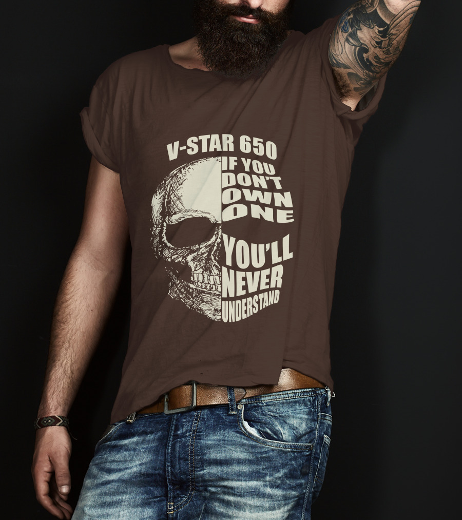 V-Star 650 If You Don't Own One You'll Never Understand Skull T-Shirt
