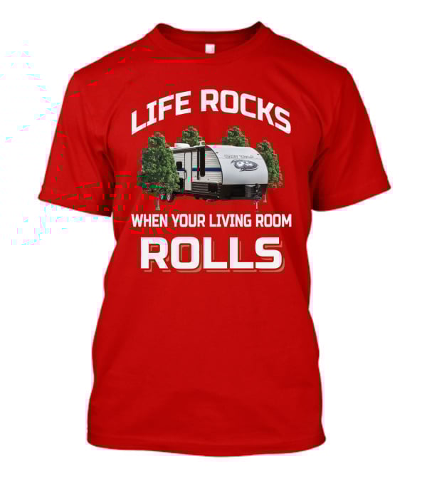 Life Rocks When Your Living Room Rolls Grey Wolf T-Shirt