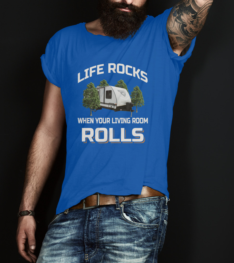 Life Rocks When Your Living Room Rolls Winnebago Minnie T-Shirt