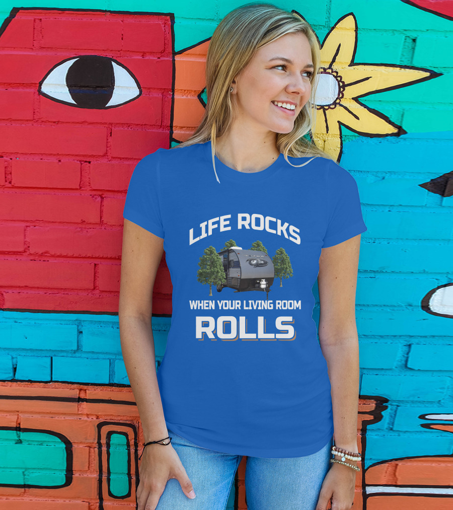Life Rocks When Your Living Room Rolls Wolf Pup T-Shirt