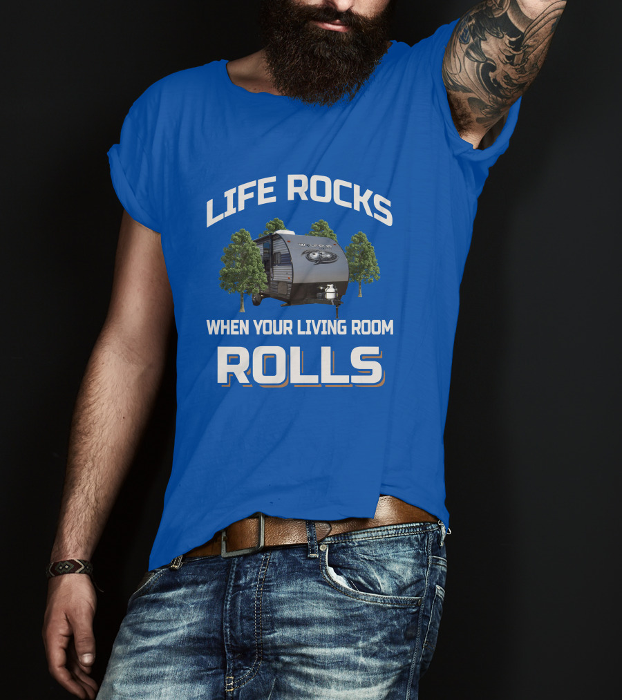 Life Rocks When Your Living Room Rolls Wolf Pup T-Shirt