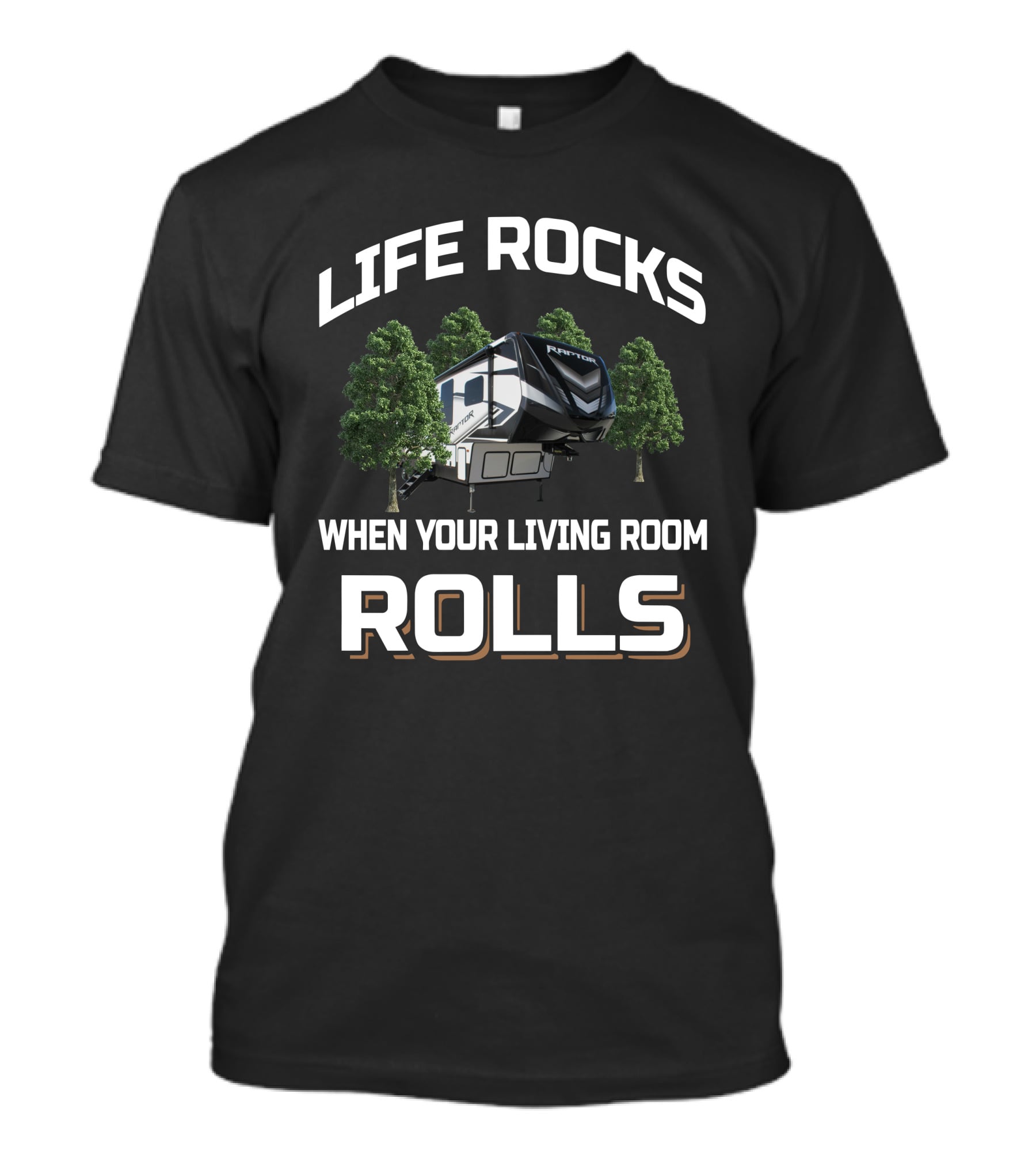 LIFE ROCKS WHEN YOUR LIVING ROOM ROLLS KS Raptor 351 T-Shirt