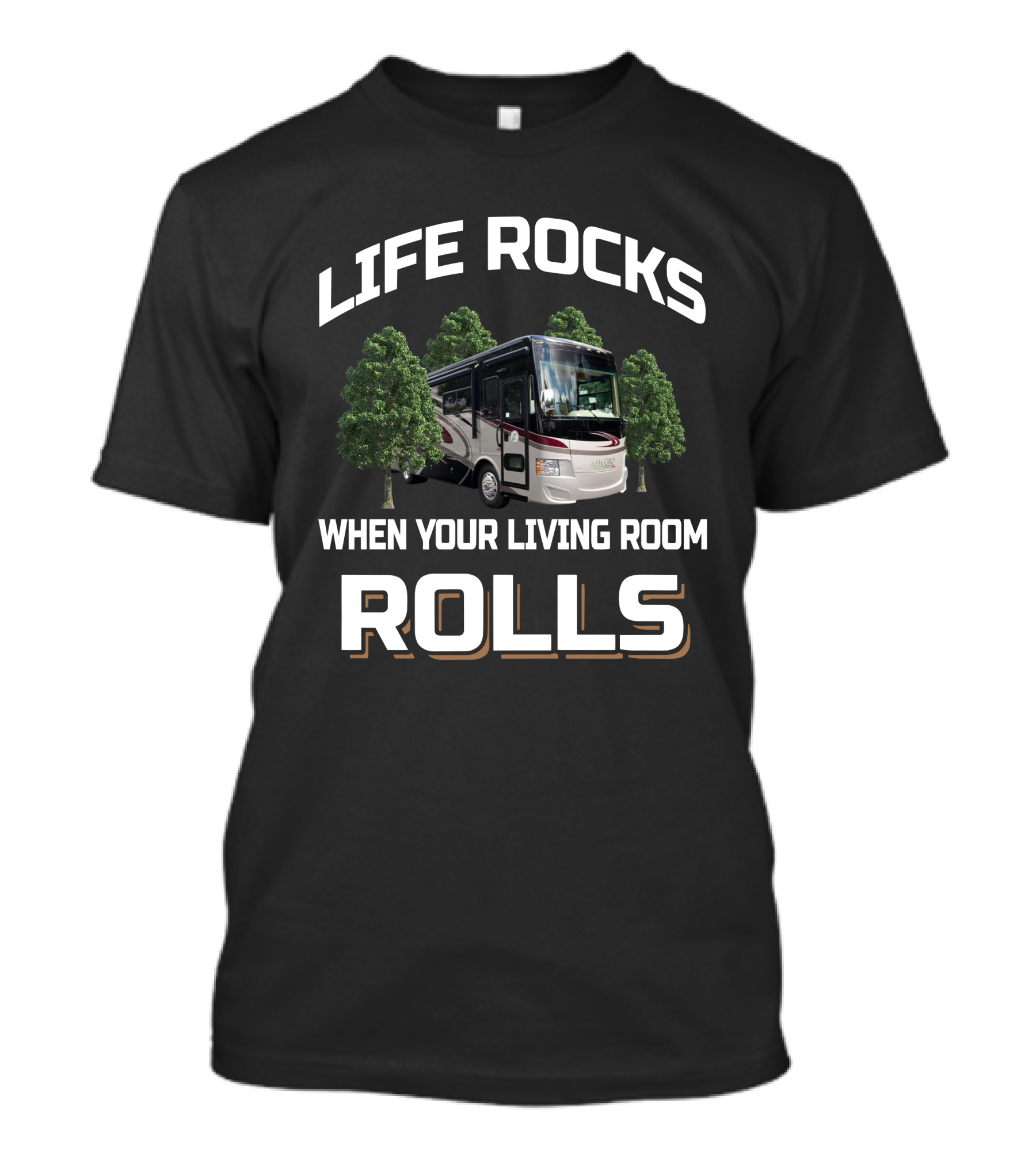 LIFE ROCKS WHEN YOUR LIVING ROOM ROLLS Tiffin Red 33AA T-Shirt