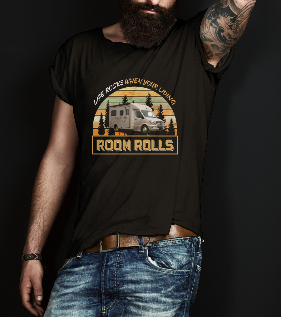 LIFE ROCKS WHEN YOUR LIVING ROOM ROLLS Pleasure-Way Plateau XL T-Shirt