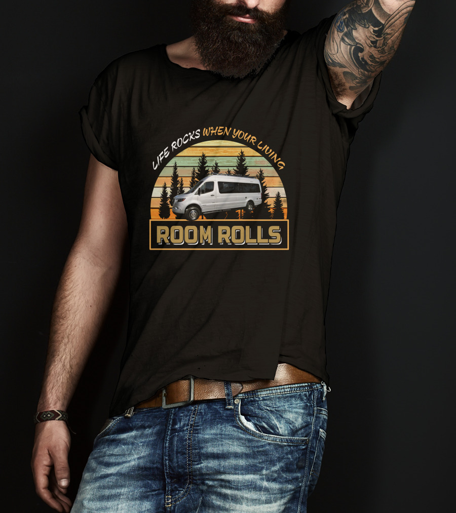Life Rocks When Your Living Room Rolls Winnebago Boldt Adventure T-Shirt