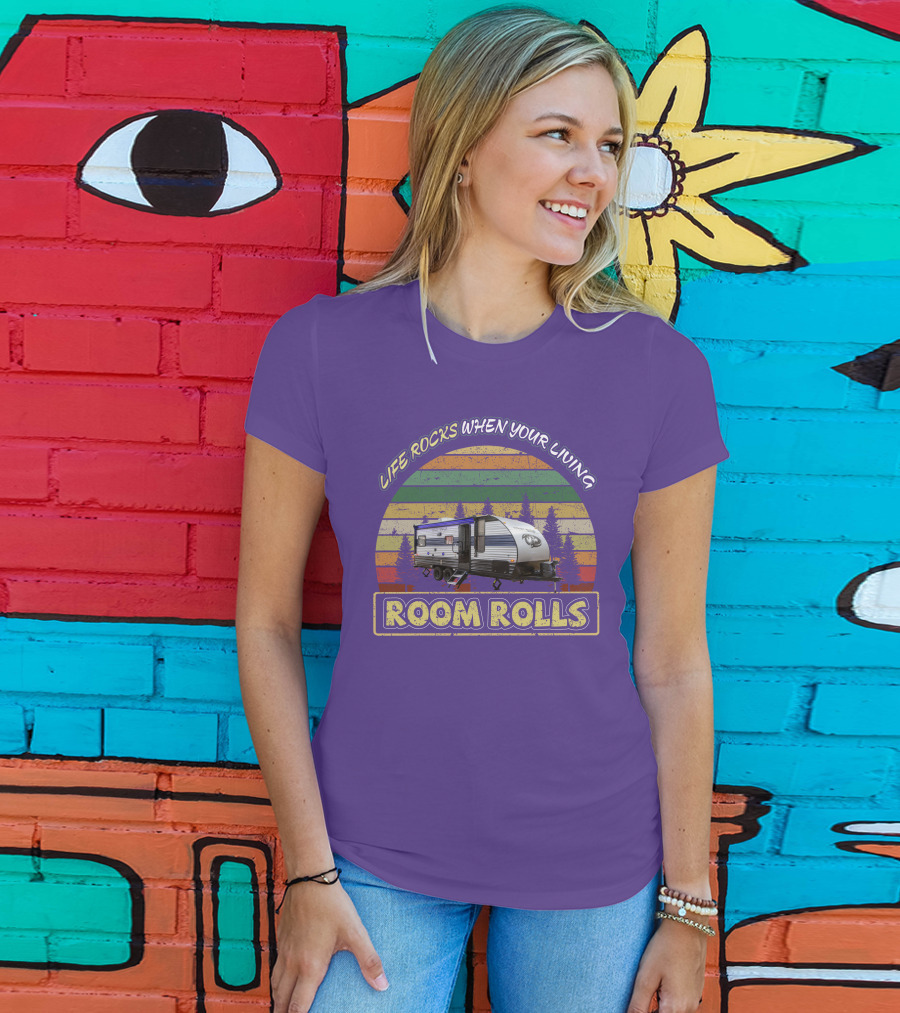 LIFE ROCKS WHEN YOUR LIVING ROOM ROLLS Grey Wolf 20RDSE T-Shirt