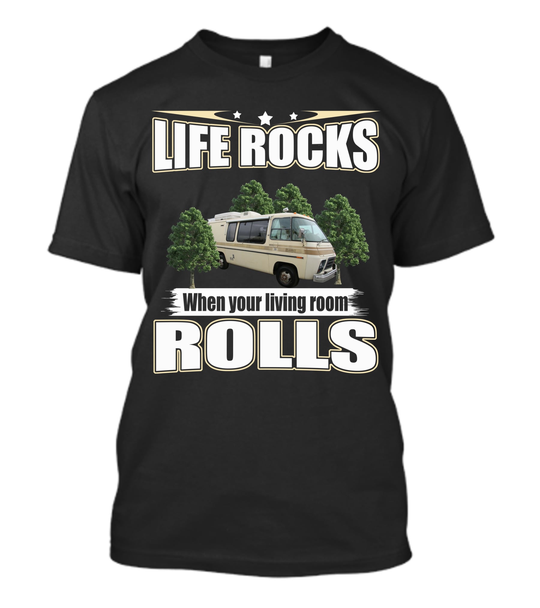 Life Rocks When Your Living Room Rolls 1976 Eleganza T-Shirt
