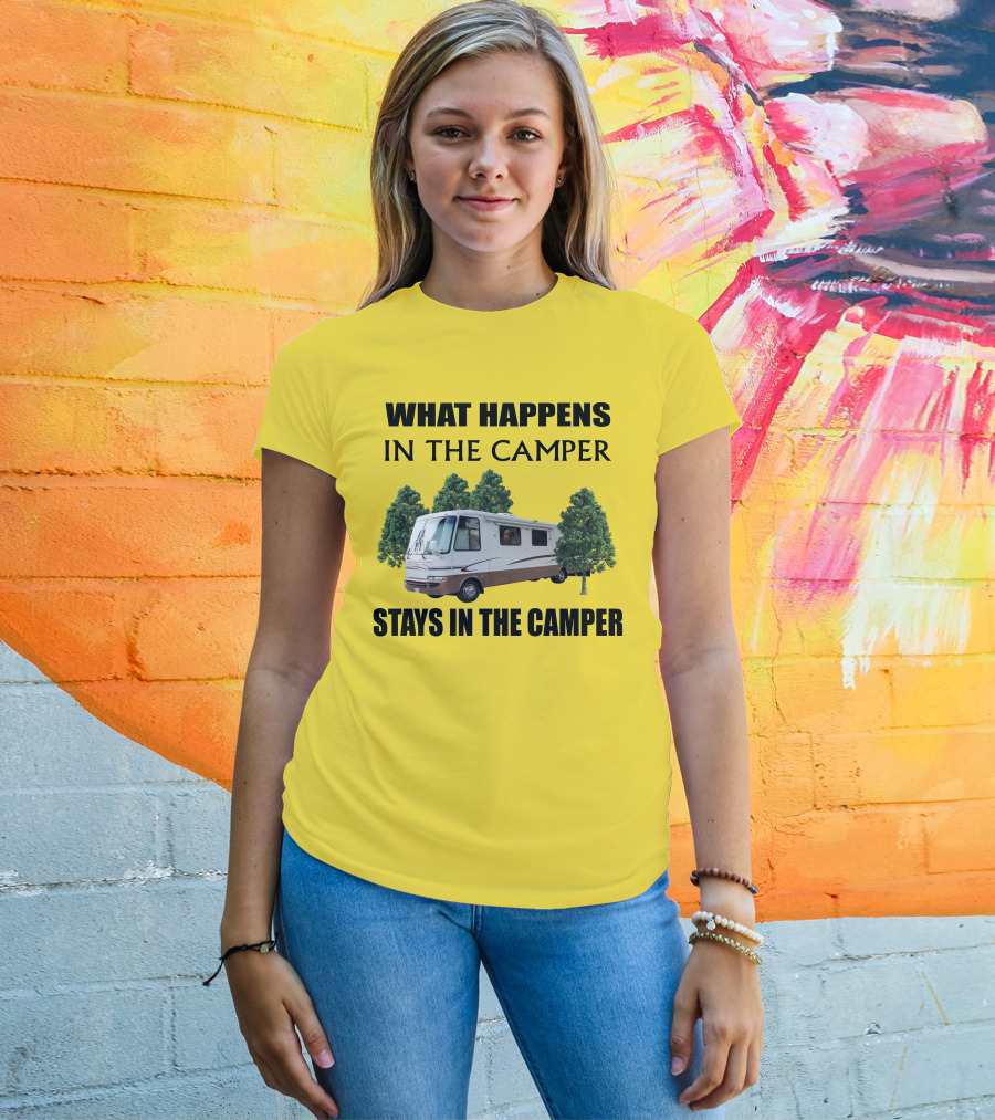 What Happens In The Camper Stays In The Camper RV 2002 Kountry Star T-Shirt