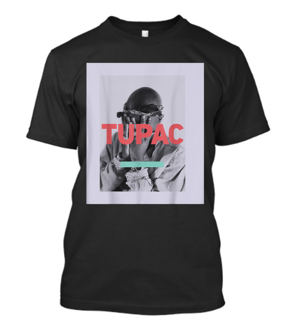 Tupac Bandana Hidden Face Black And White Photography T-Shirt