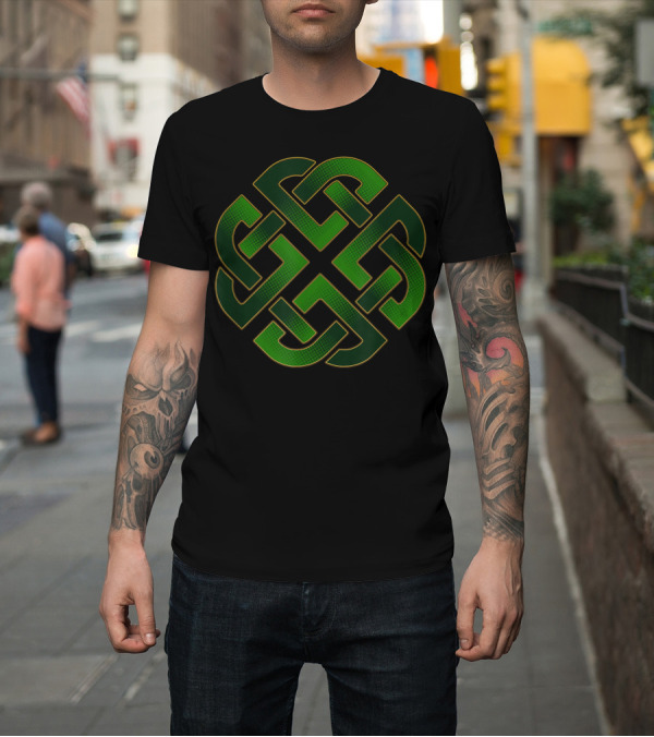 Shirt: Emerald Green Celtic Gaelic Knot T-Shirt Emerald Green Celtic Gaelic Knot T-Shirt