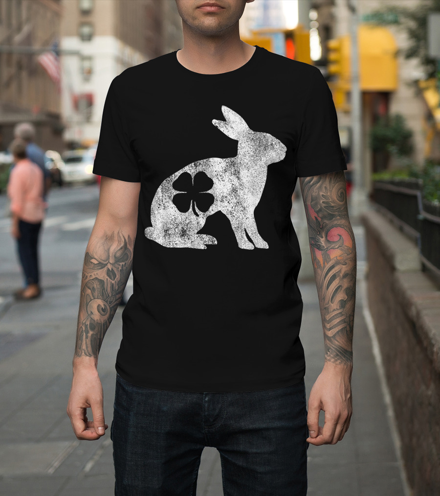 St. Patrick's Day Irish Green Rabbit Bunny Shamrock T-Shirt