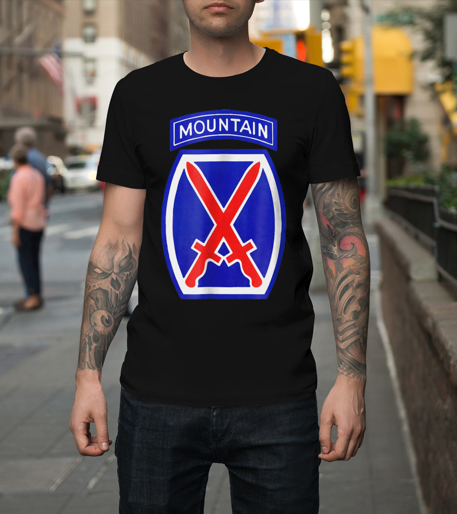 10th Mountain Division Veteran Infantry Army Patch T-Shirt