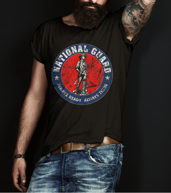 National Guard Always Ready Always There Vintage US Veteran T-Shirt