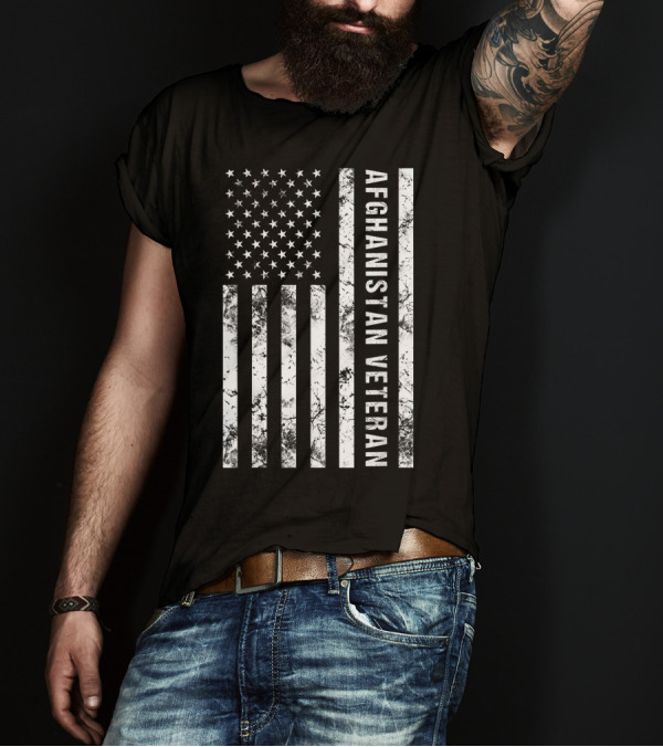American Flag Afghanistan Veteran T-Shirt
