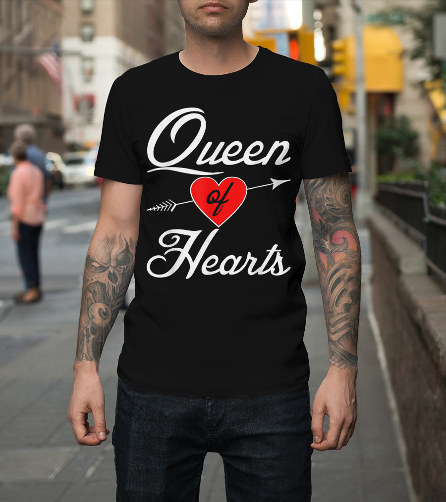 Queen Of Hearts Halloween Costume Playing Card T-Shirt