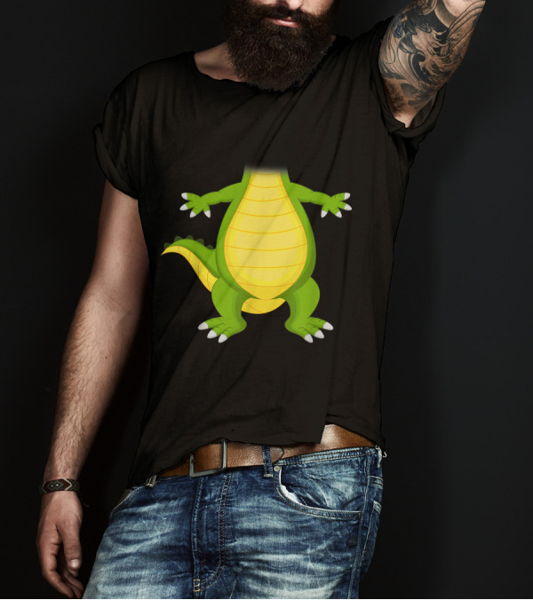 Cute Green Dragon Or Dinosaur Costume Body T-Shirt