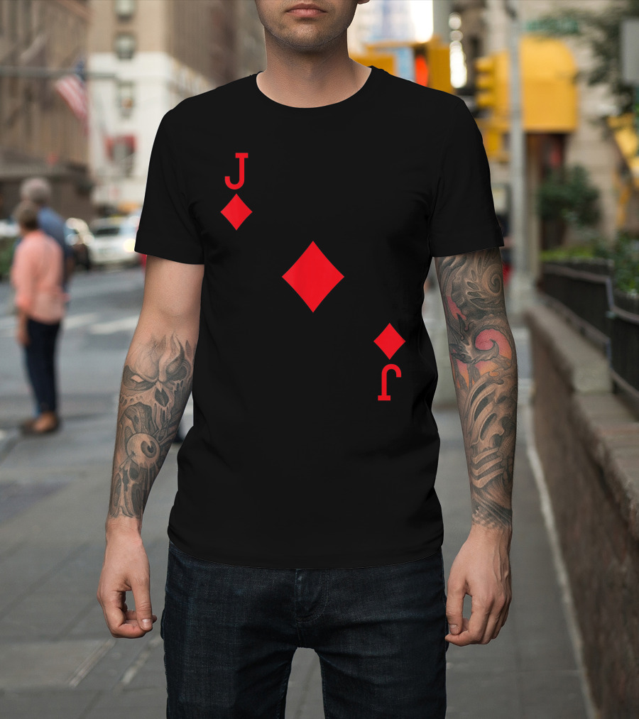 Jack Of Diamonds Halloween Deck Of Cards Costume T-Shirt