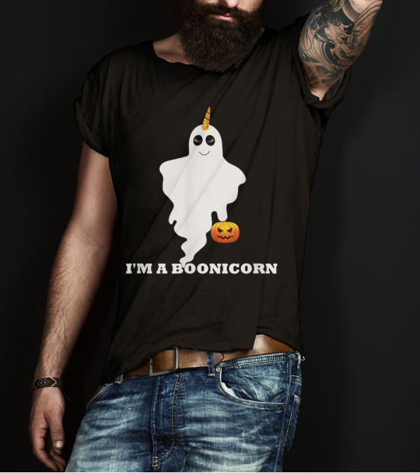 I'm A Boonicorn Halloween Unicorn Girls Women Ghost T-Shirt