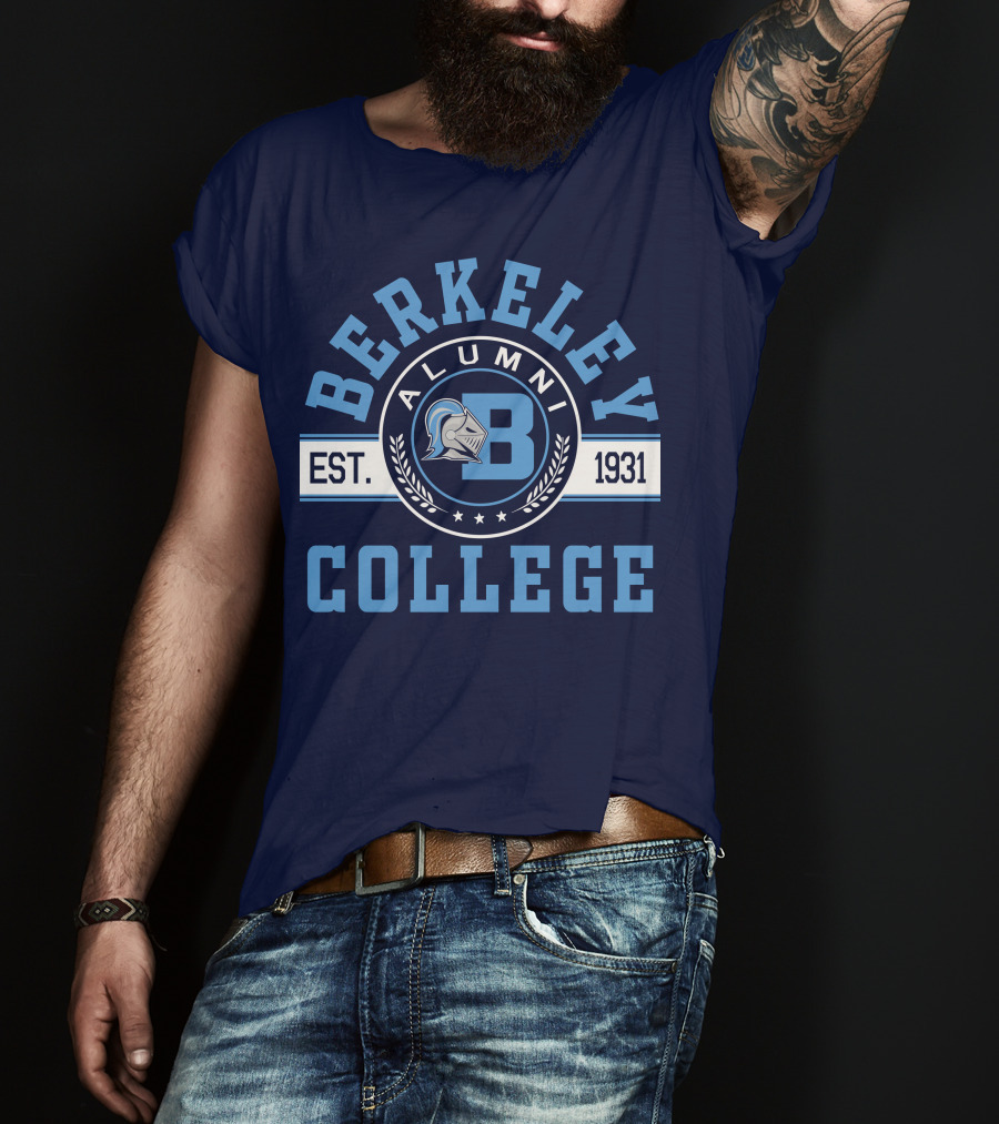 Berkeley College Alumni Est. 1931 Knight Logo B T-Shirt
