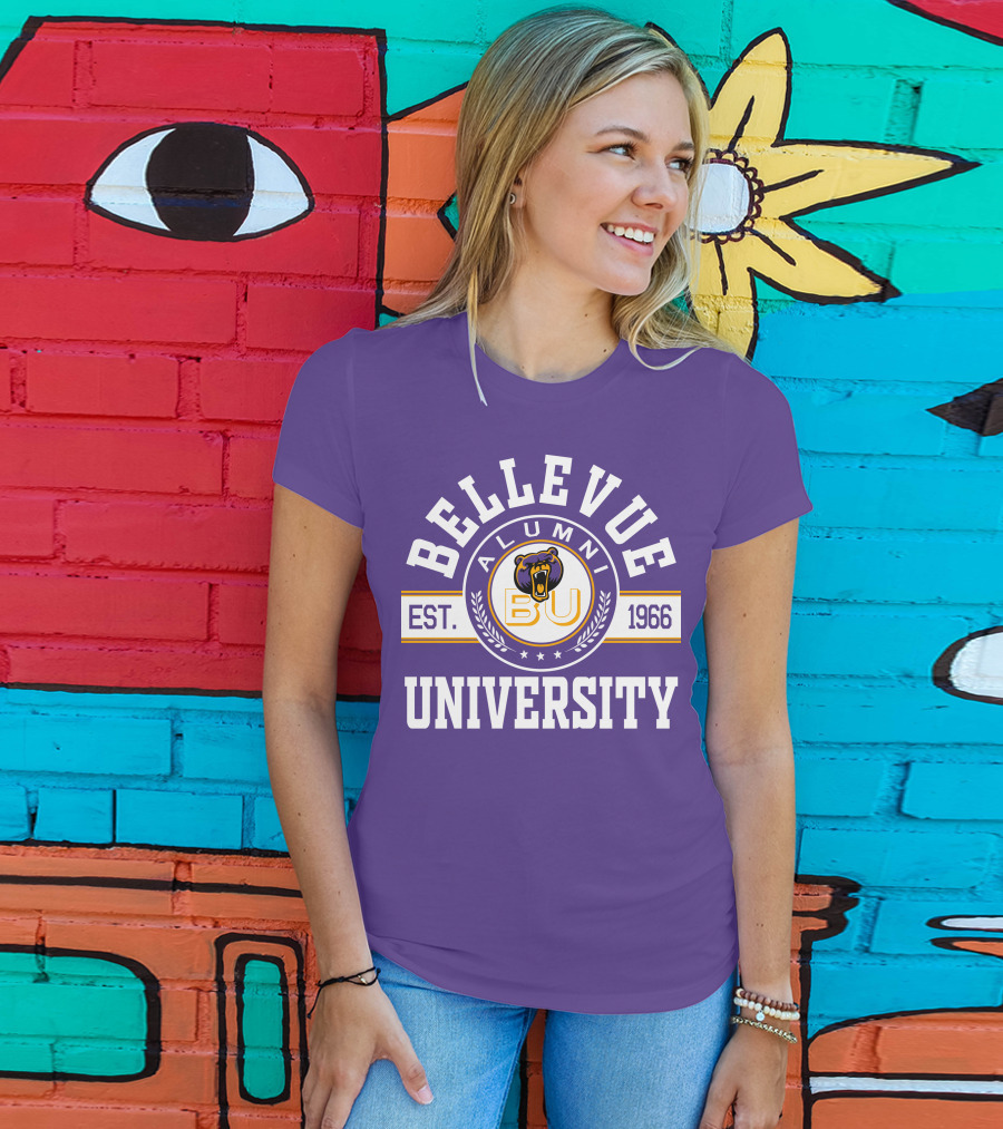 Bellevue University Alumni BU Bear Logo Est. 1966 T-Shirt