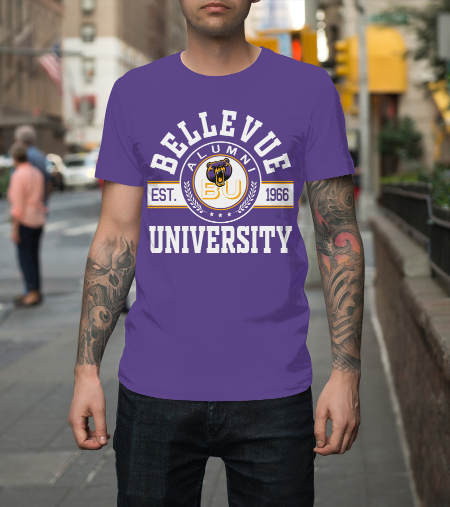 Bellevue University Alumni BU Bear Logo Est. 1966 T-Shirt