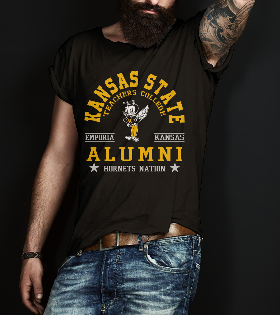 Kansas State Teachers College Emporia Kansas Alumni Hornets Nation T-Shirt