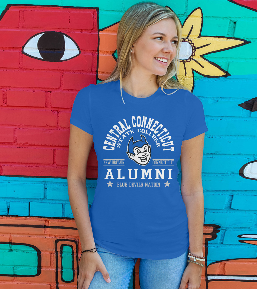 Central Connecticut State College Alumni Blue Devils Nation New Britain Connecticut T-Shirt