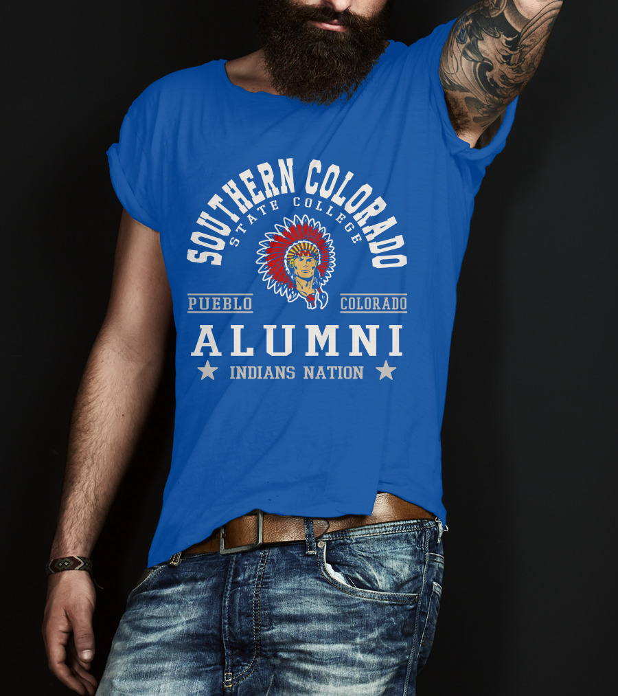 Southern Colorado State College Pueblo Colorado Alumni Indians Nation T-Shirt