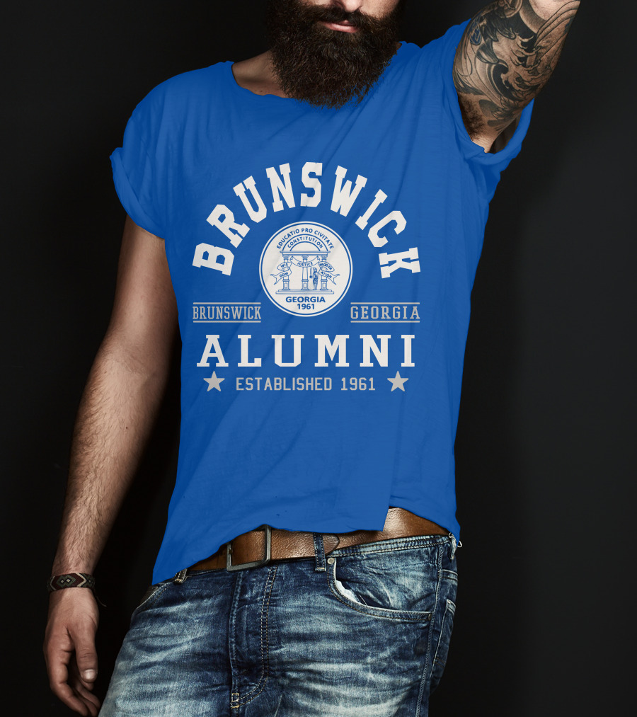Brunswick Georgia Alumni Established 1961 Collegiate Pride T-Shirt