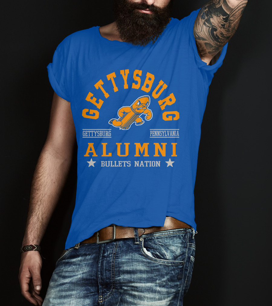 Gettysburg Pennsylvania Alumni Bullets Nation T-Shirt