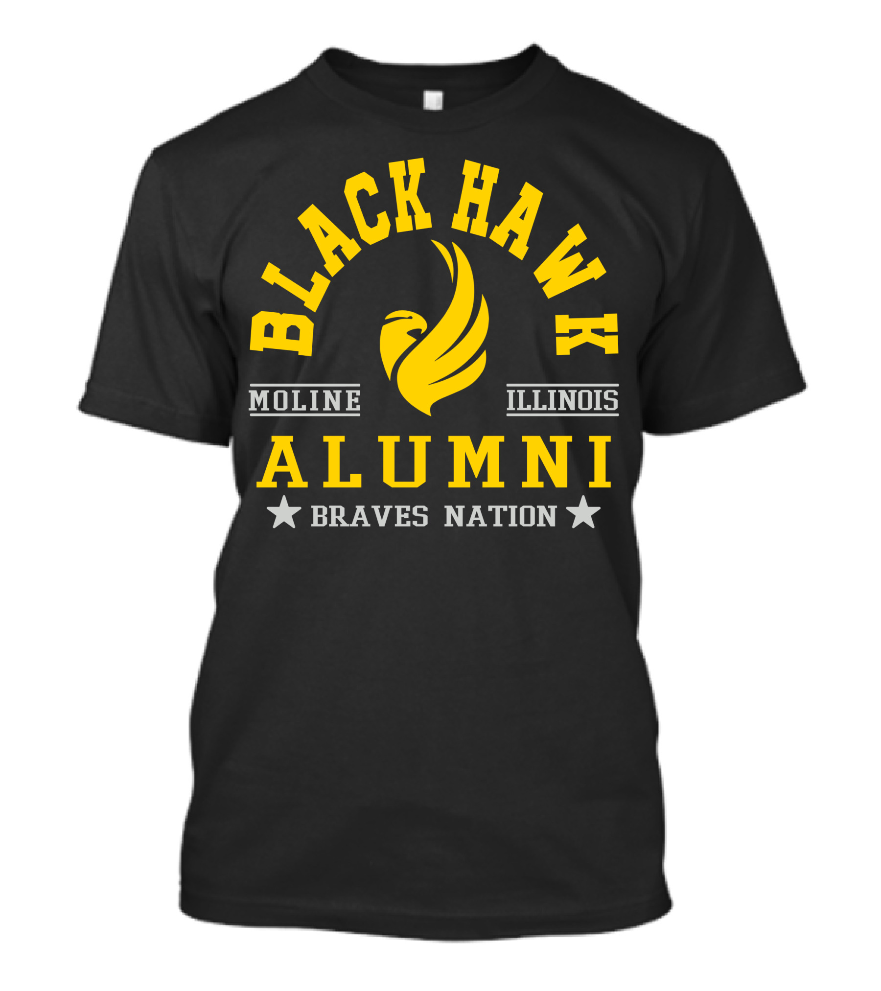 Black Hawk Alumni Braves Nation Moline Illinois T-Shirt