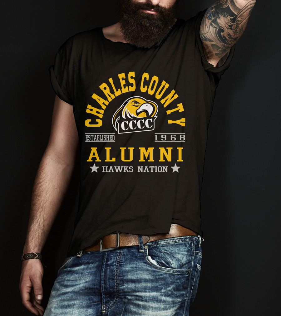 Charles County CCCC Alumni Hawks Nation Established 1968 T-Shirt