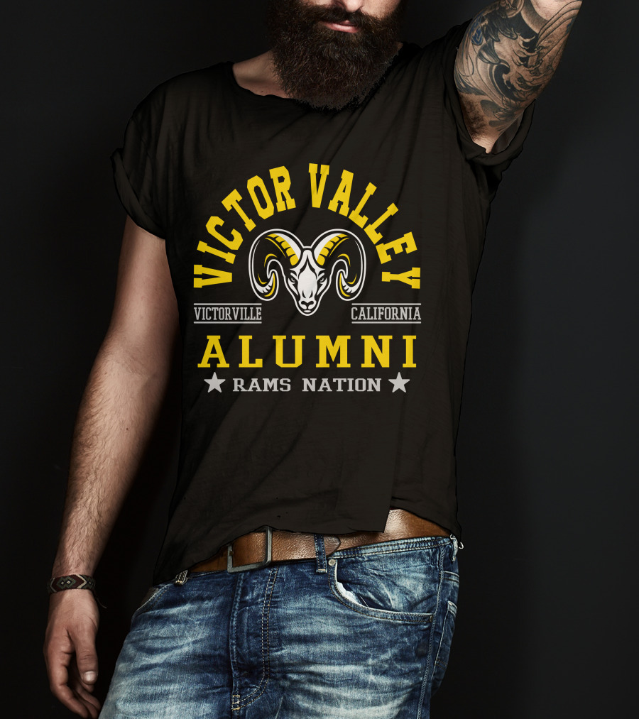Victor Valley Alumni Victorville California Rams Nation T-Shirt