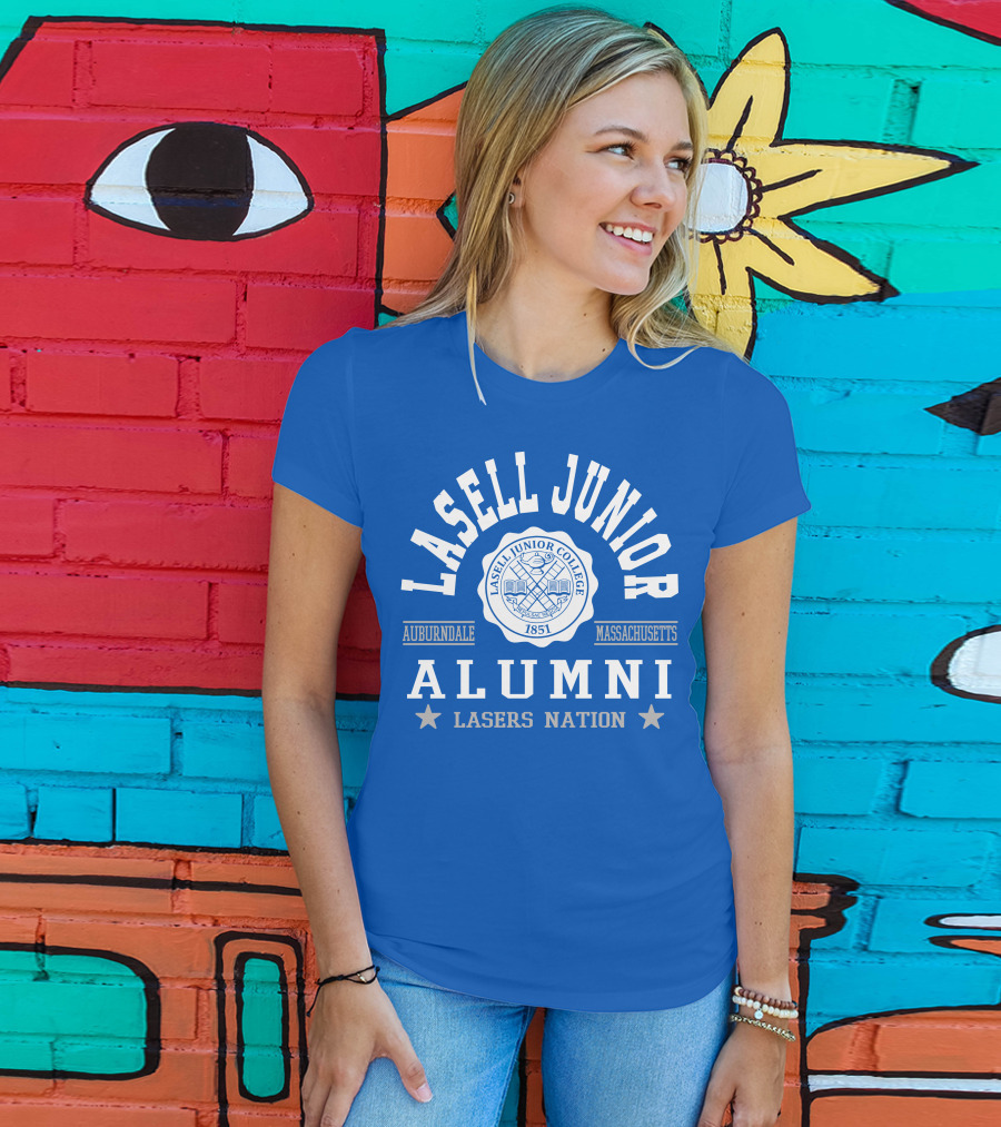 Lasell Junior College Auburndale Massachusetts Alumni Lasers Nation 1851 T-Shirt