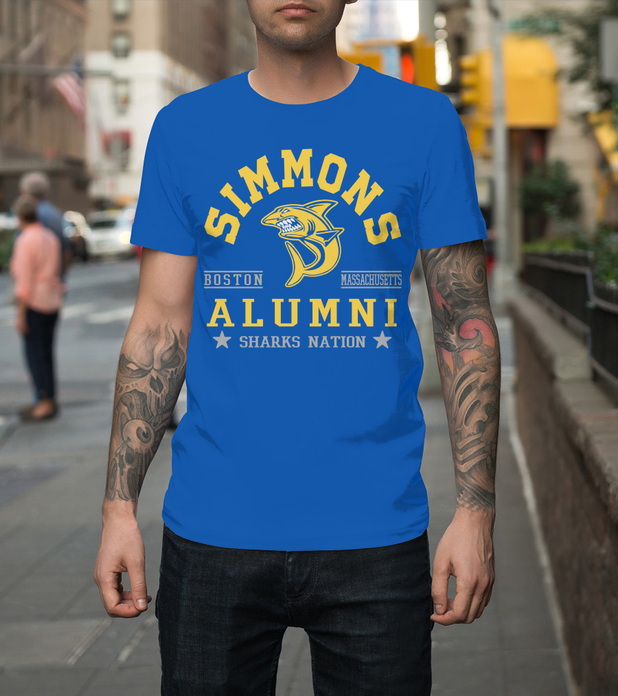 Simmons Alumni Boston Massachusetts Sharks Nation T-Shirt