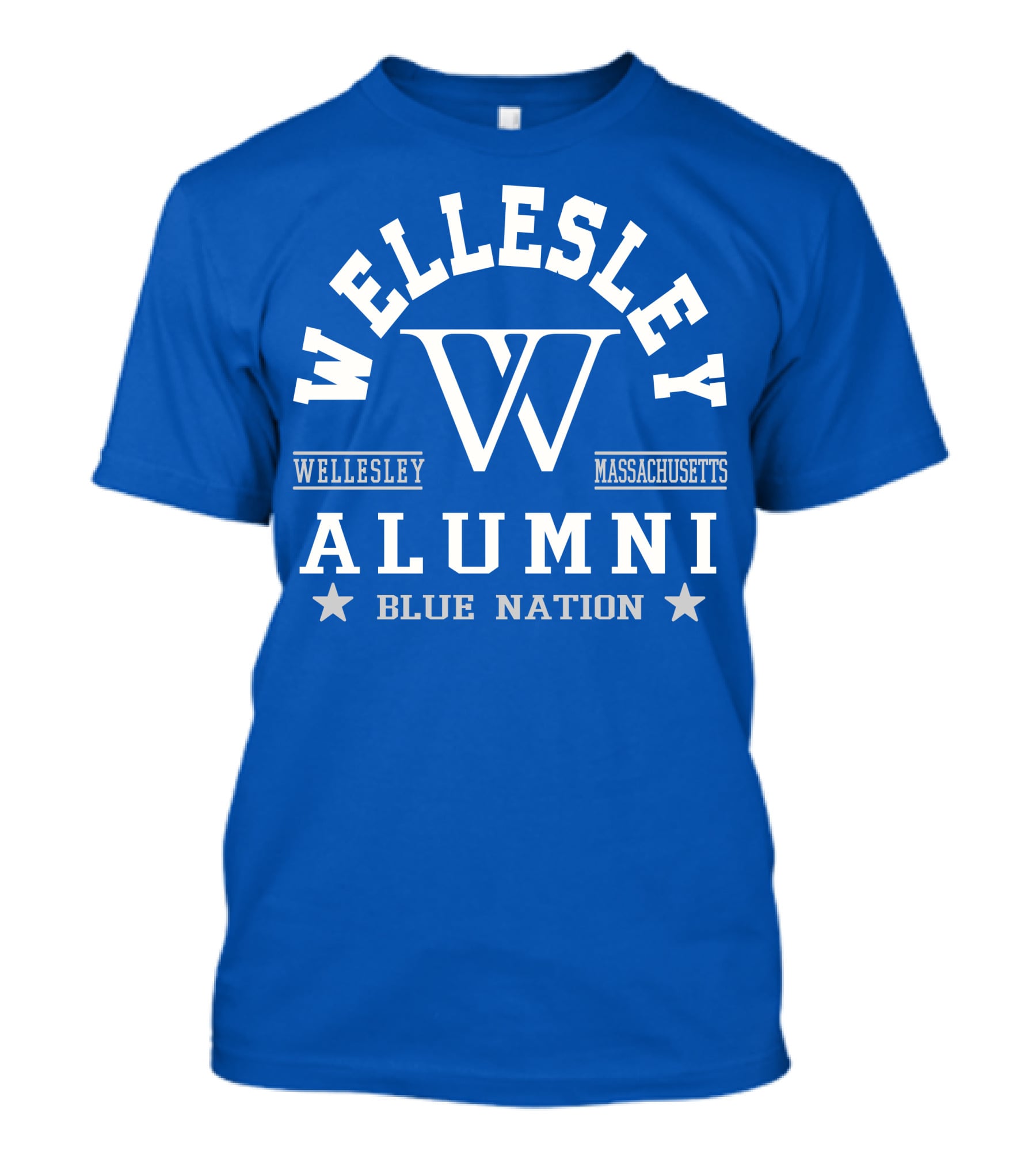 Wellesley Massachusetts Alumni Blue Nation T-Shirt